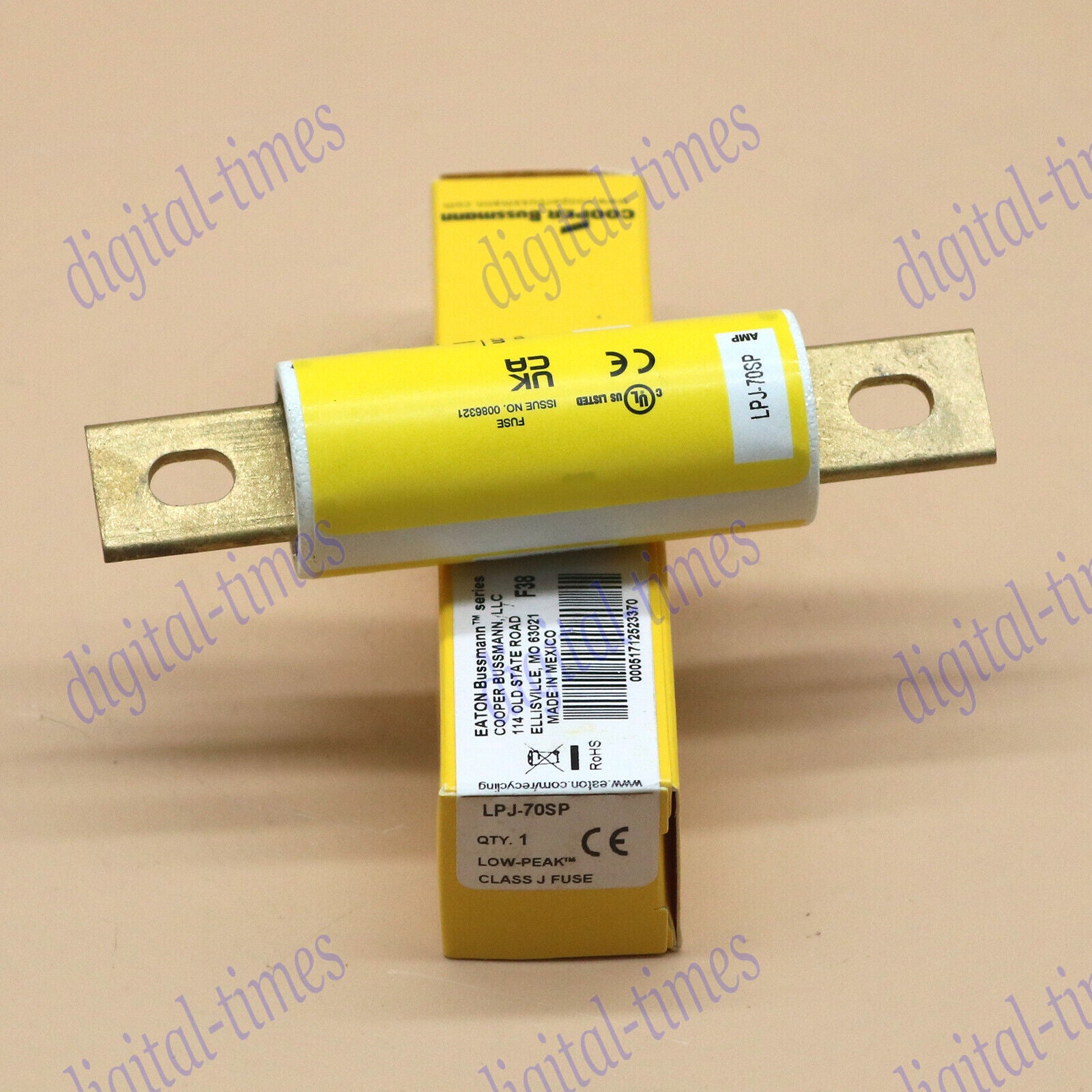 new one  Bussmann LPJ-70SP Dual-Element Time Delay Fuse 600 Volt 70 Amp