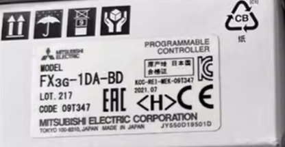 Mitsubishi FX3G-1DA-BD PLC Module - High Performance Industrial Control Solution - MITSUBISHI