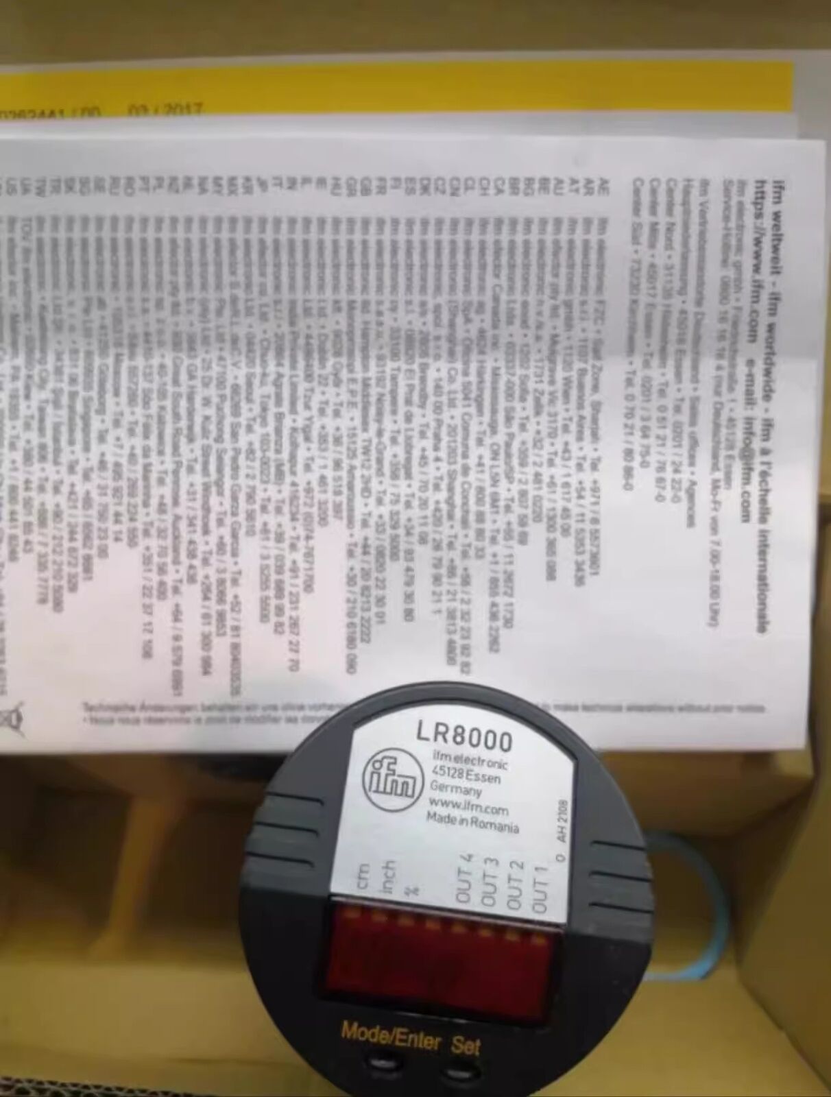 new 1pcs IFM LR8000 Continuous Monitoring Liquid Level Sensor - IFM