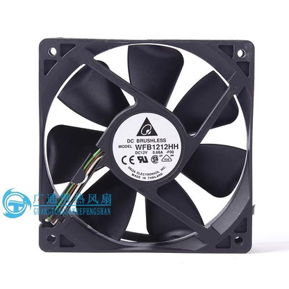 Delta WFB1212HH 12025 DC12V 0.68A 12CM 3-Wire High Airflow Dual Ball Fan