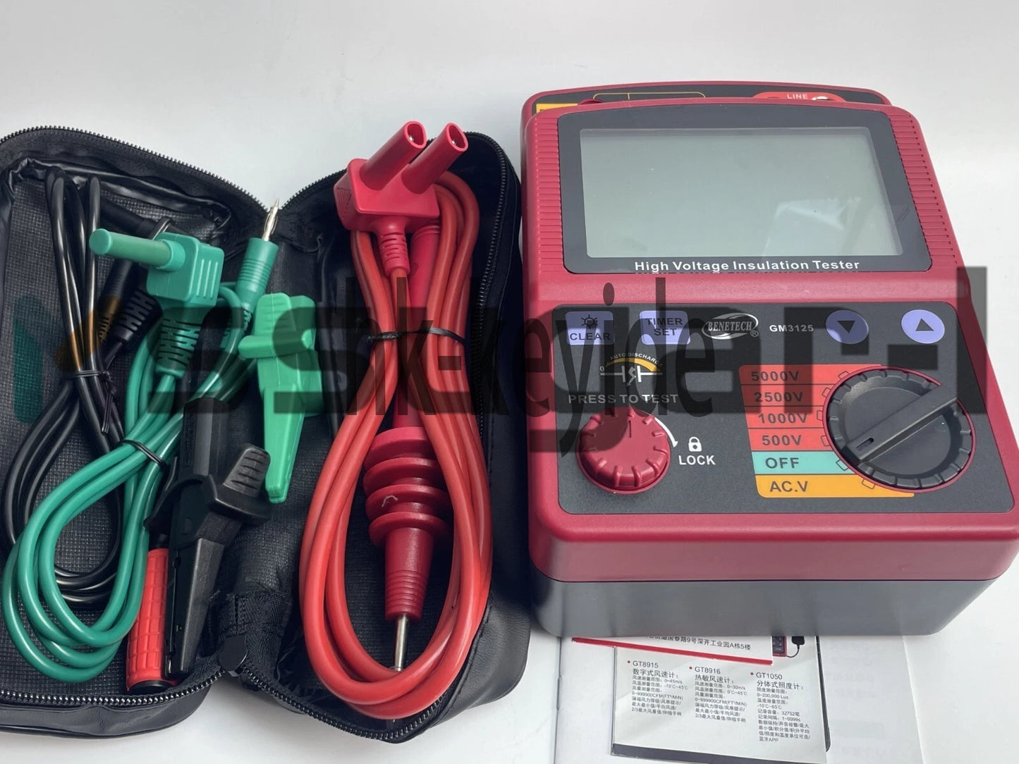 1pcs Insulation Resistance Tester Meter Megger1T Ohm DAR PI GM3125 High Voltag