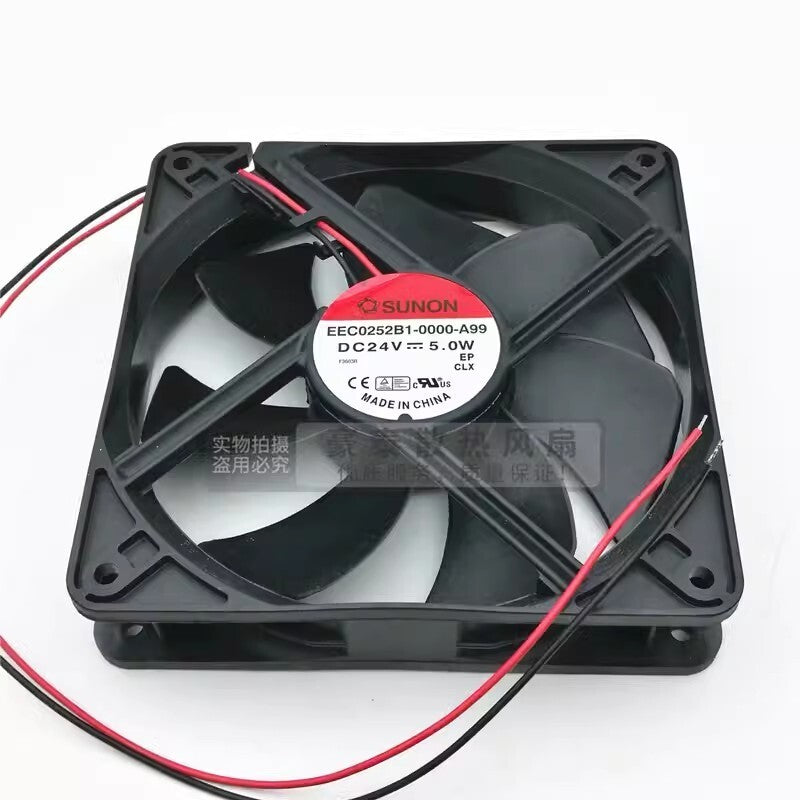 SUNON EEC0252B1-0000-A99 12025 DC24V 5W 12CM 2-Wire Inverter Cooling Fan