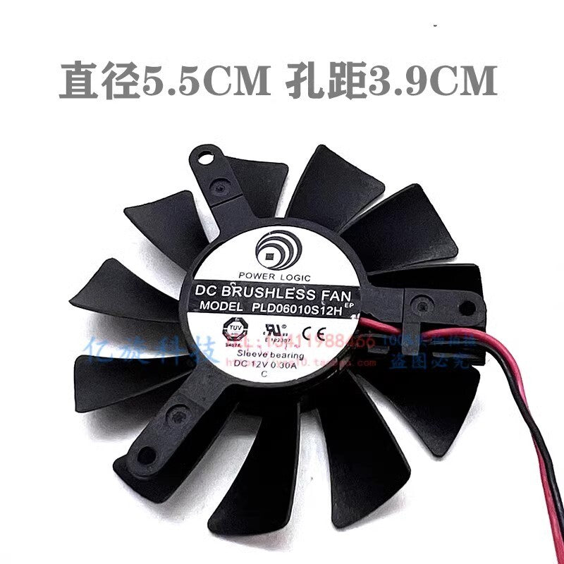 POWER LOGIC PLD06010S12H DC12V 0.30A 2-Wire Silent Cooling Fan
