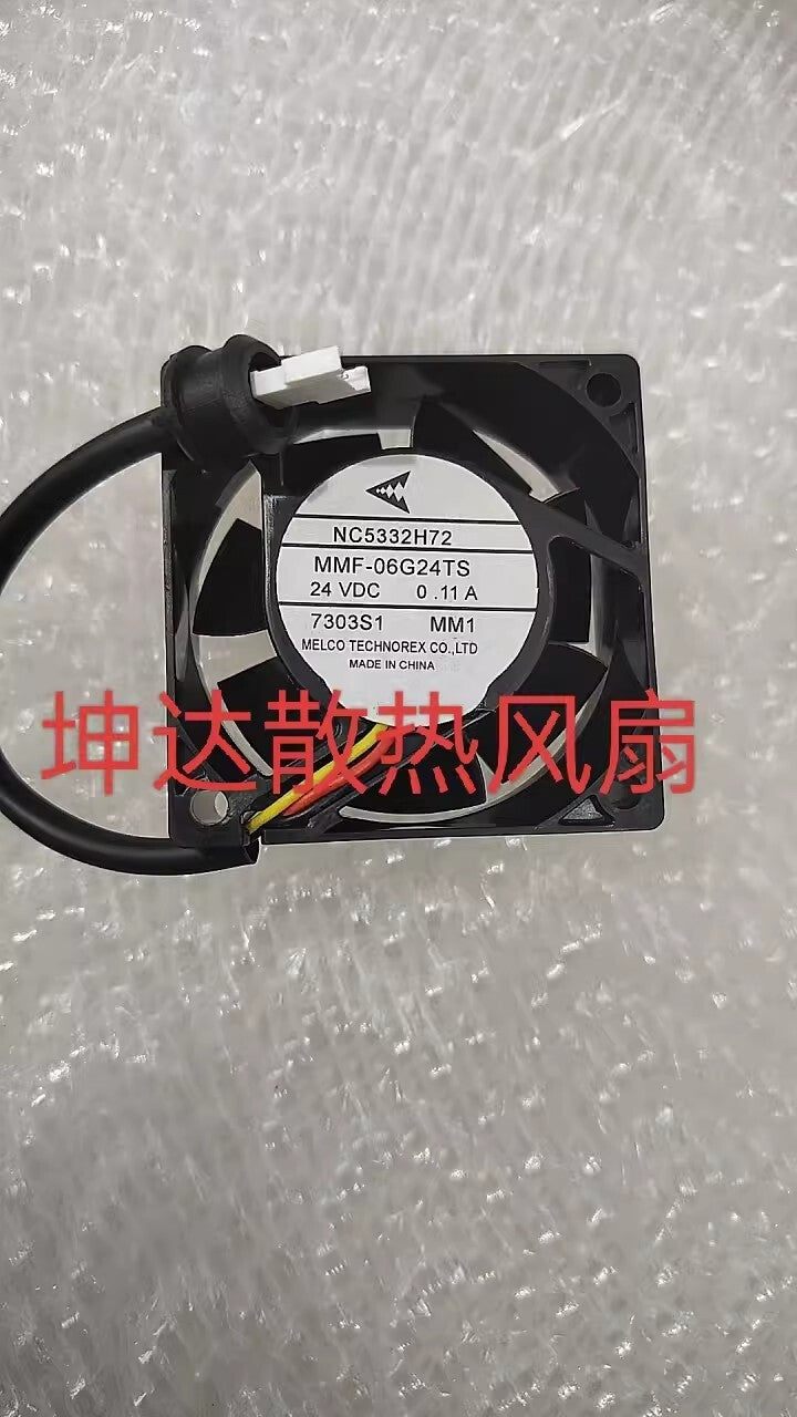 Mitsubishi NC5332H72 MMF-06G24TS-MM1 6025 DC24V 0.11A 3-Pin Inverter Cooling Fan