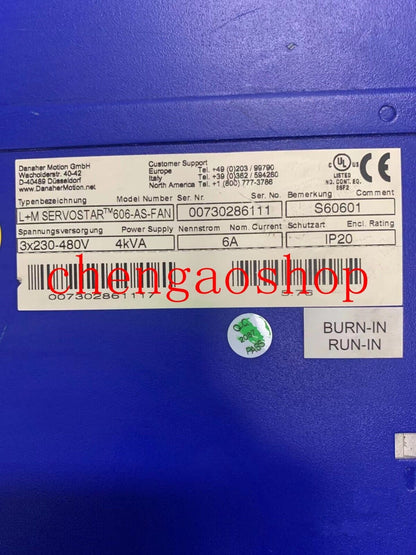 used 1PCS S60601 SERVOSTAR606-AS-FAN driver by - KOEED