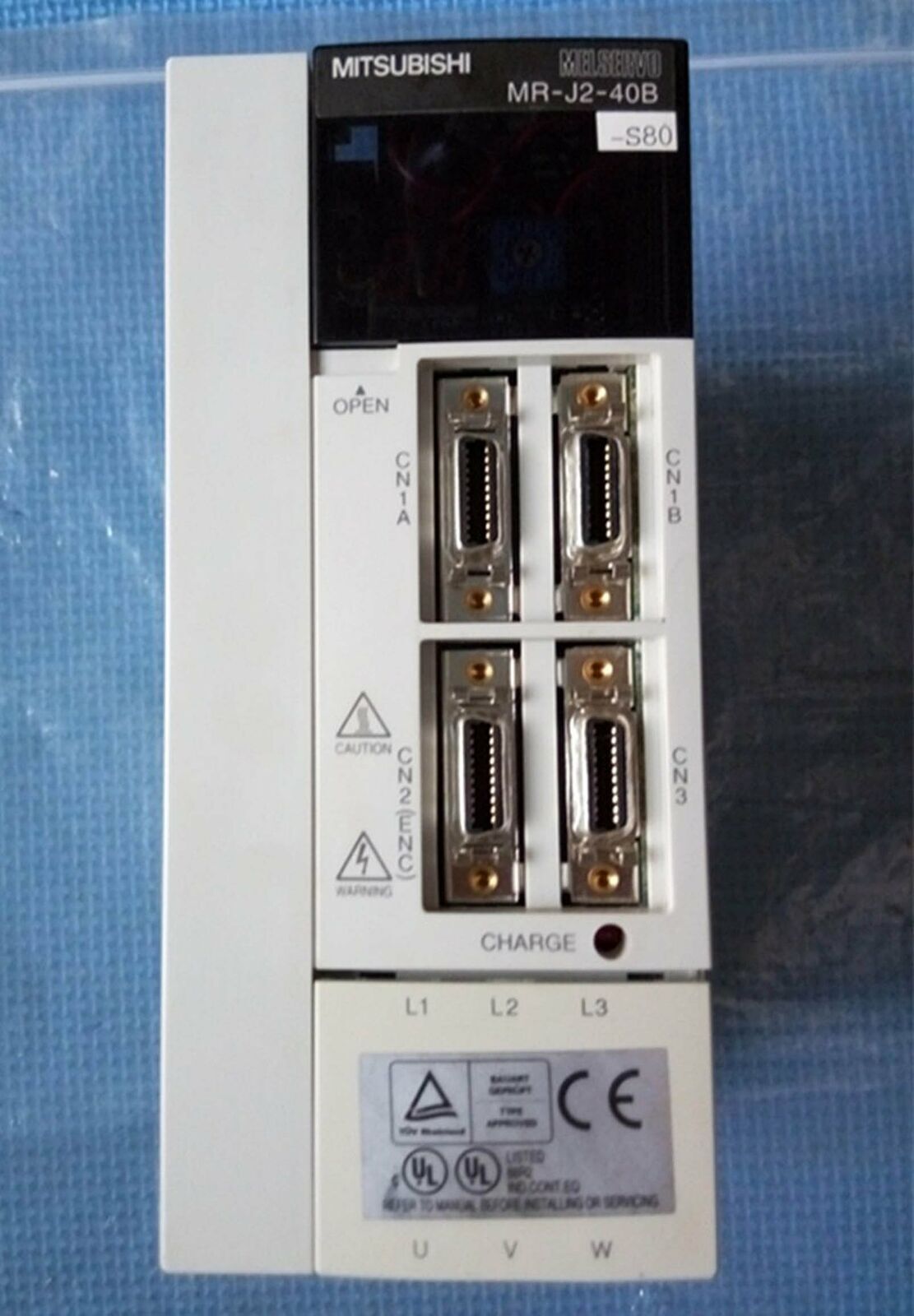 Used Mitsubishi MR-J2-40B-S80 servo drive in good condition - MITSUBISHI