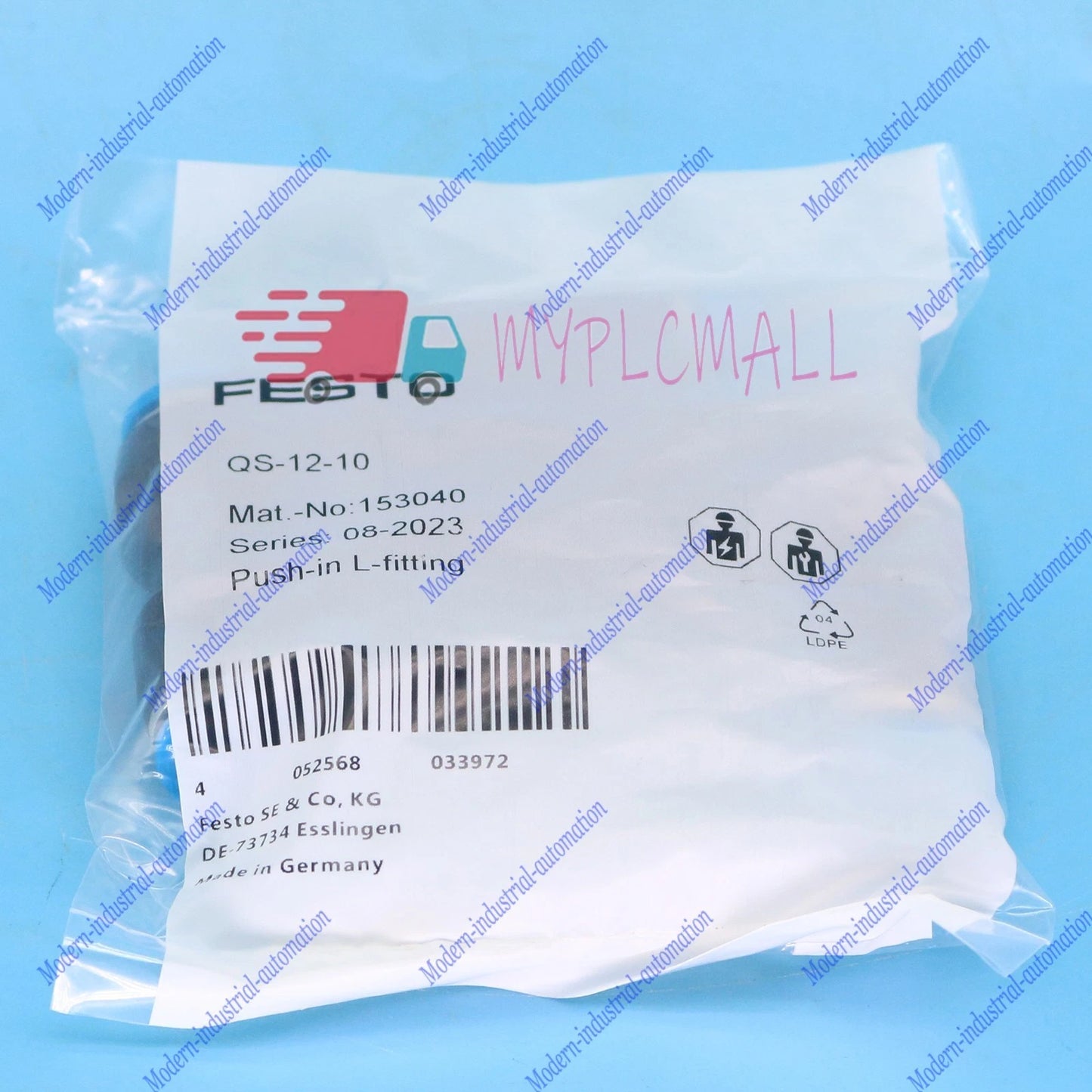 10pc FESTO QS-12-10 153040 Push-In Connector fast Ship #YP1