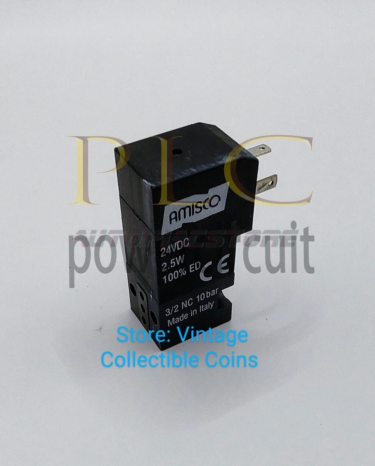 1PCS Unit AMISCO 24VDC 2.5W ED 3/2 NC 10bar Made in Italy Solenoid Pilot ValveUS