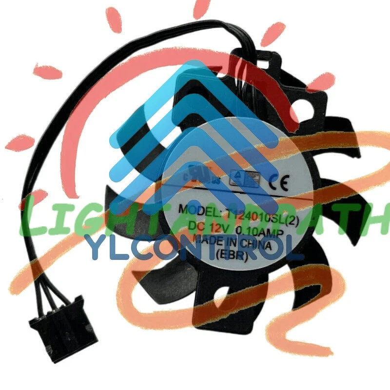 1pcs Cooling Fan T124010SL(2) DC12V 0.10A 3-wire 30x30x23mm