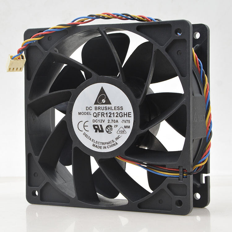 1pcs Delta QFR1212GHE 12cm 12v 2.70A 12038 s7 S9 E9 T9 6000 rotary fan 4pin