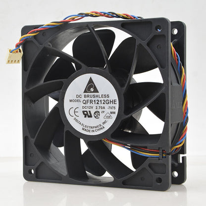 1pcs Delta QFR1212GHE 12cm 12v 2.70A 12038 s7 S9 E9 T9 6000 rotary fan 4pin