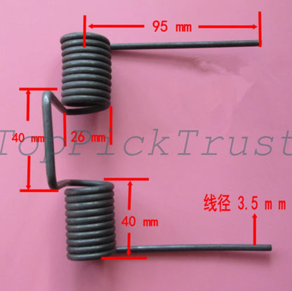 2pcs Double torsion spring Torsion spring Wire diameter: 3.5mm