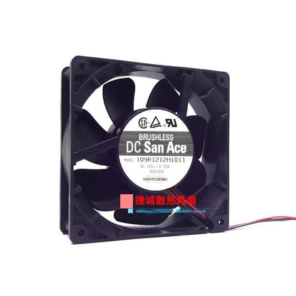 new Sanyo 109R1212H1011 12038 12V 0.52A 12CM 4-wire silent chassis cooling fan