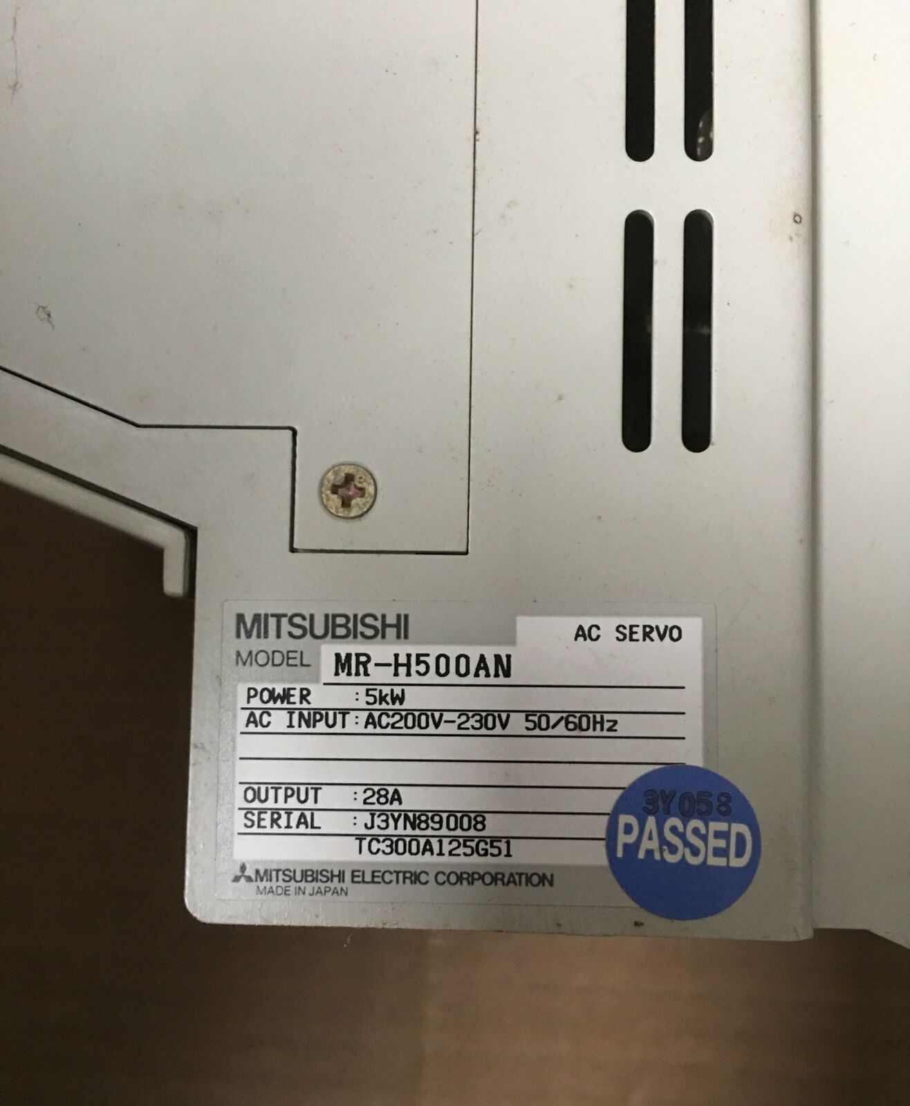 Mitsubishi Servo Driver MR-H500AN – Tested and in Good Condition - MITSUBISHI