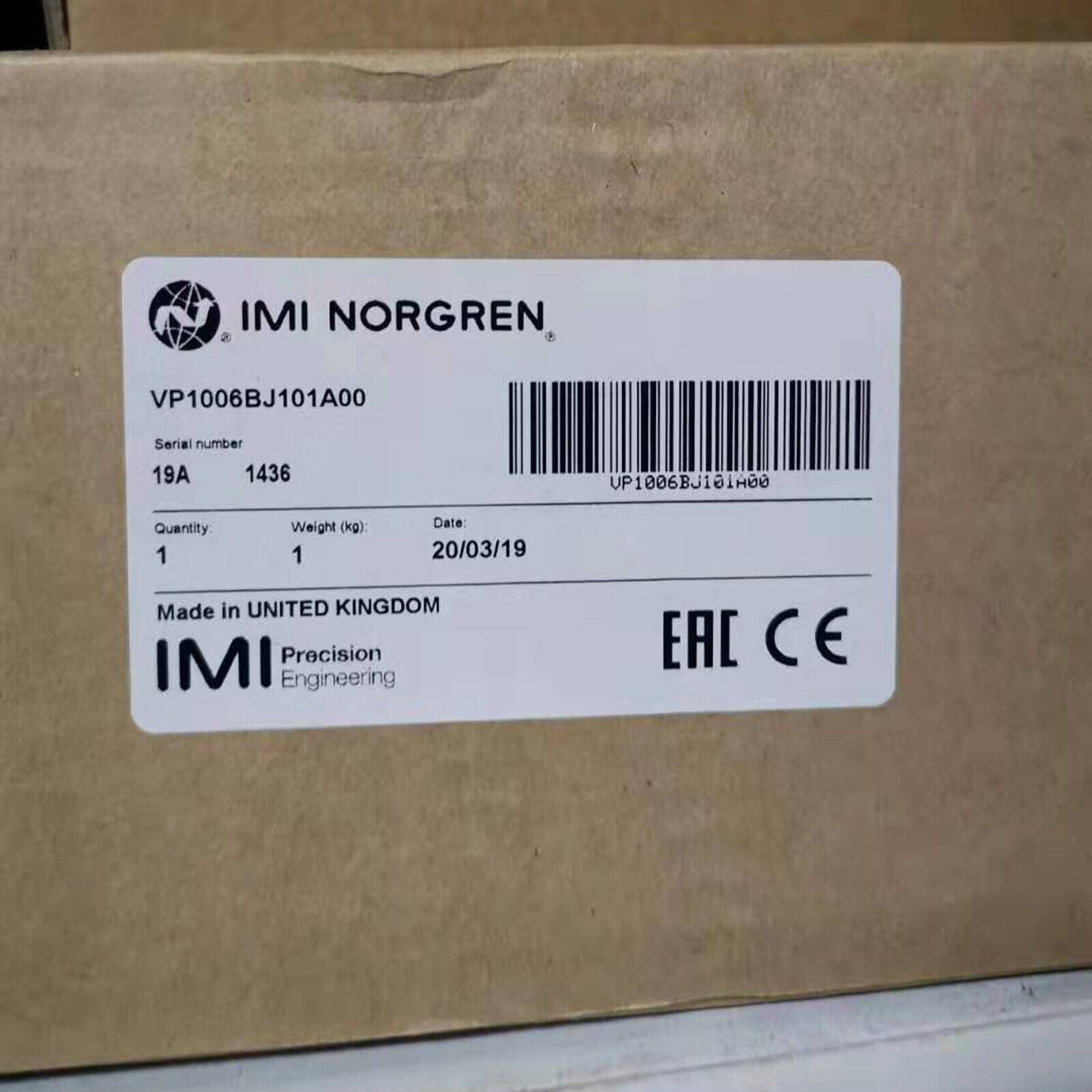 new 1PC  NORGREN VP1006BJ101A00 proportional valve fast Ship