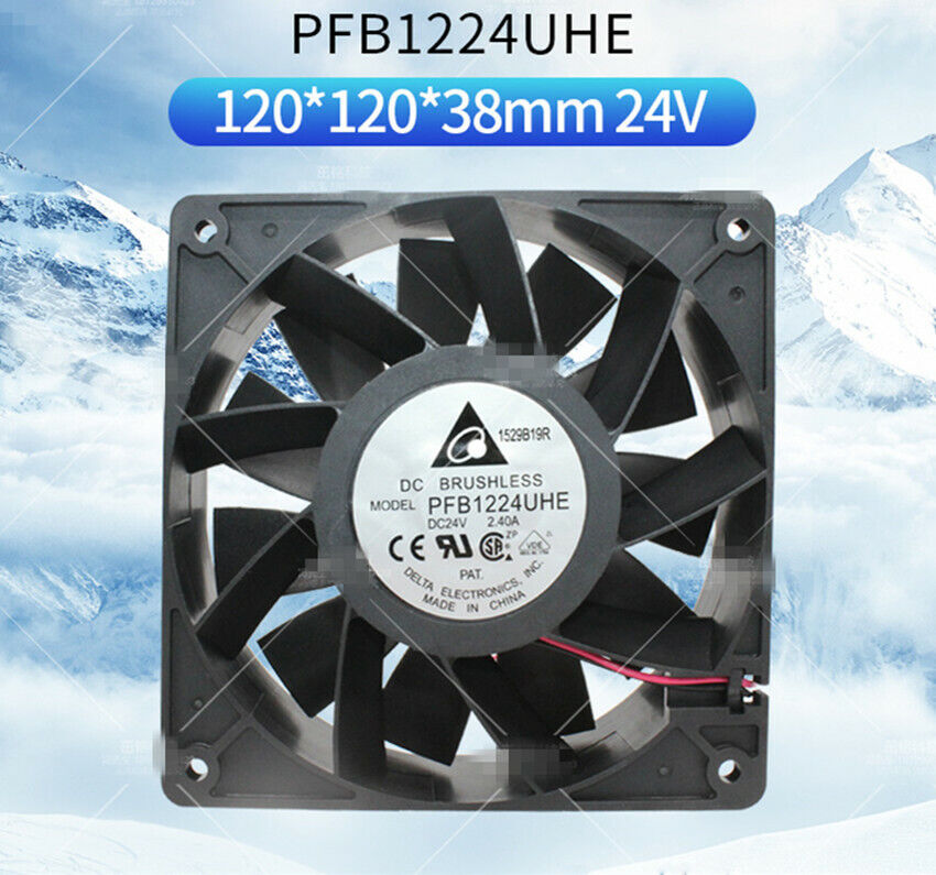 new Delta  PFB1224UHE 12038 24V 2.4A ABB Big Violent Inverter Cooling Fan