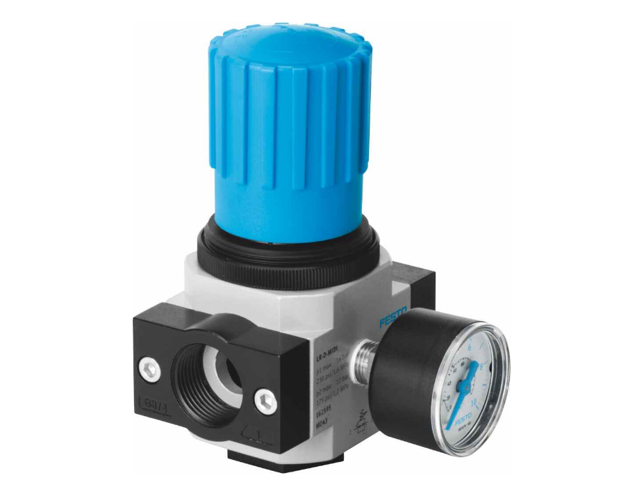 FESTO Mini Pressure Regulator LR-3/8-D-7-MINI 162584 for Small Equipment Flow Control - FESTO