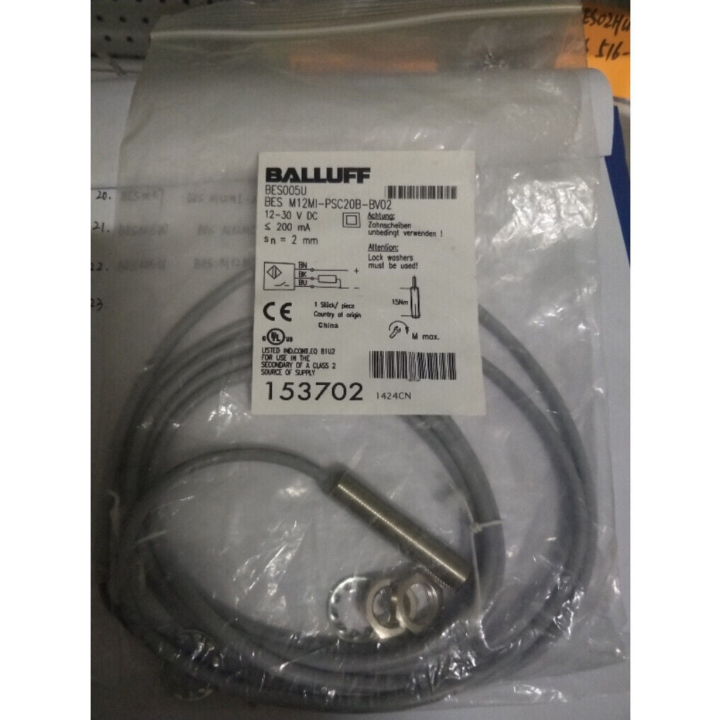1PC BALLUFF Proximity Switch M12MI-PSC20B-BV02 - BALLUFF