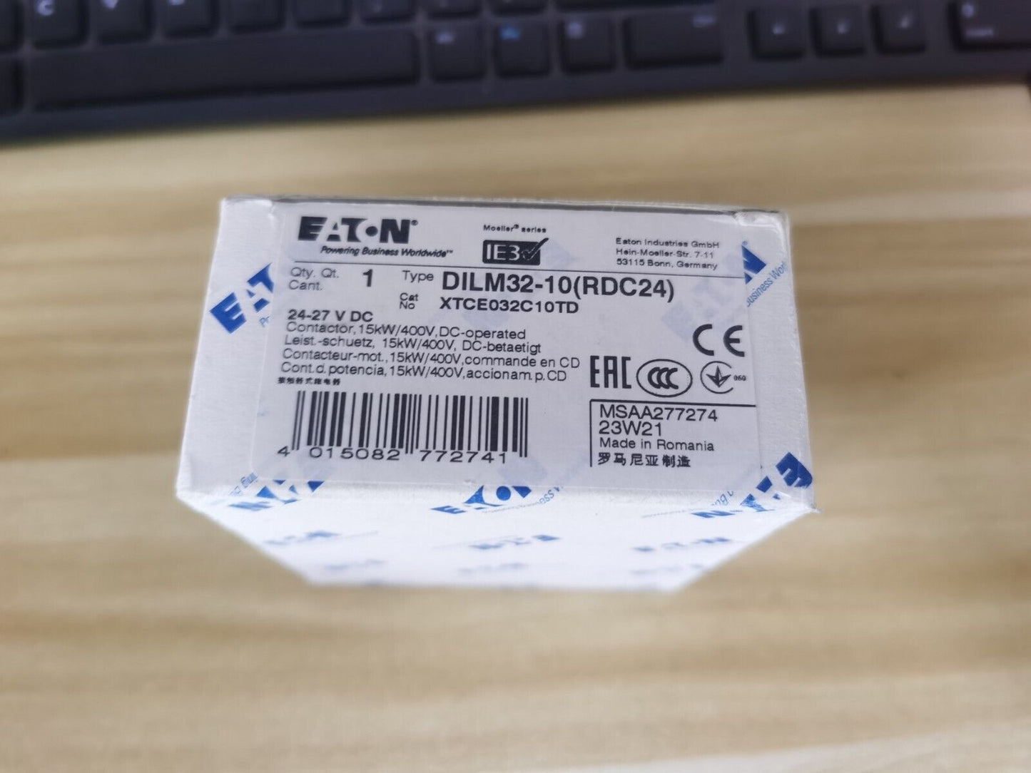 new 1PCS Eaton Moeller DILM32-10 RDC24 XTCE032C10TD Contactor 24-27VDC - EATON MOELLER