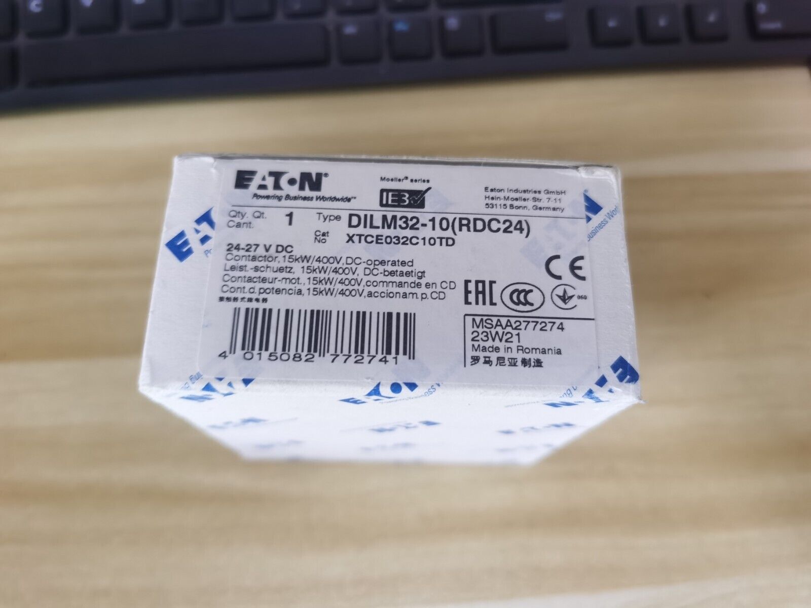 new 1PCS Eaton Moeller DILM32-10 RDC24 XTCE032C10TD Contactor 24-27VDC - EATON MOELLER