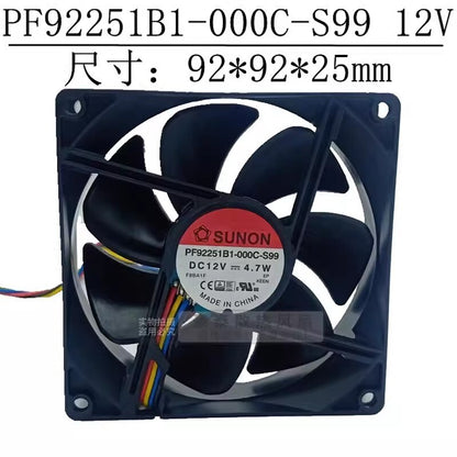 SUNON PF92251B1-000C-S99 9025 DC12V 4.7W 9CM 4-Wire PWM Cooling Fan