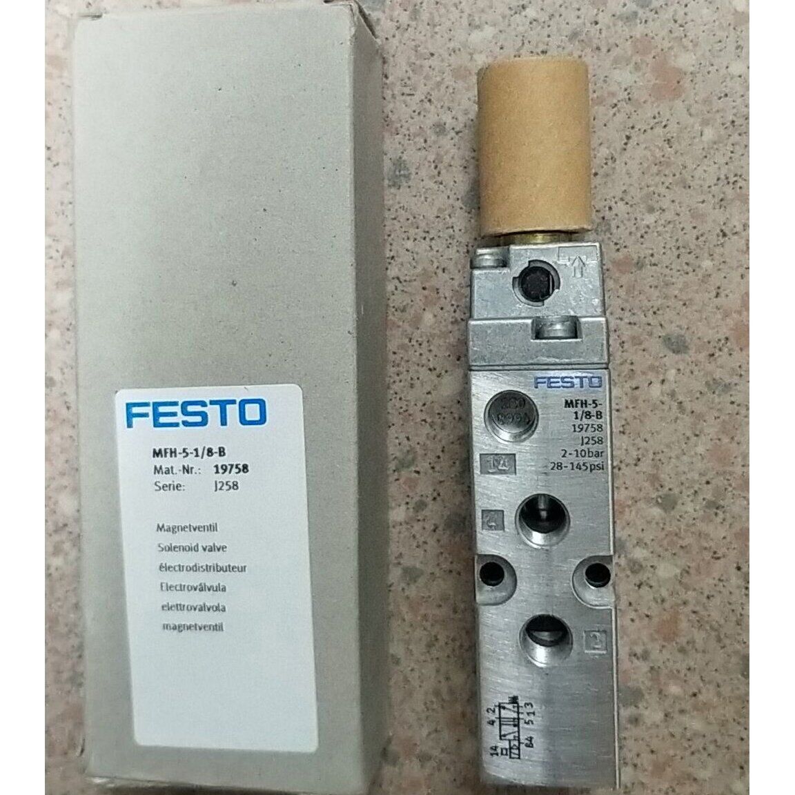 New 1pc Festo Solenoid Valve MFH-5-1/8-B 19758 Spot Stock - FESTO