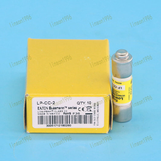 10 Piece Bussmann LPCC2 2A 600V Time Delay Fuse - BUSSMANN