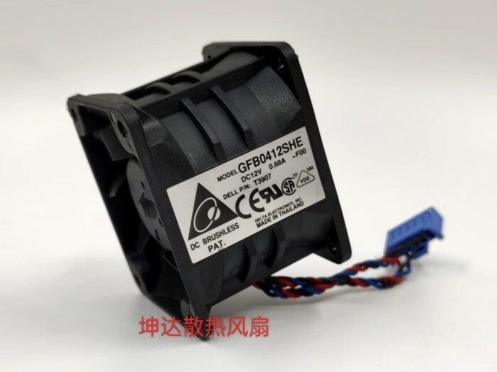 Delta GFB0412SHE-FOO DC12V 0.68A PE1750 P1185 Server Cooling Fan