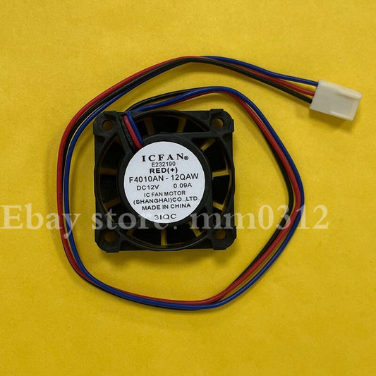 ICFAN  F4010AN-12QAW DC12V 0.09A 40*40*10MM 3-Wire Silent Cooling Fan