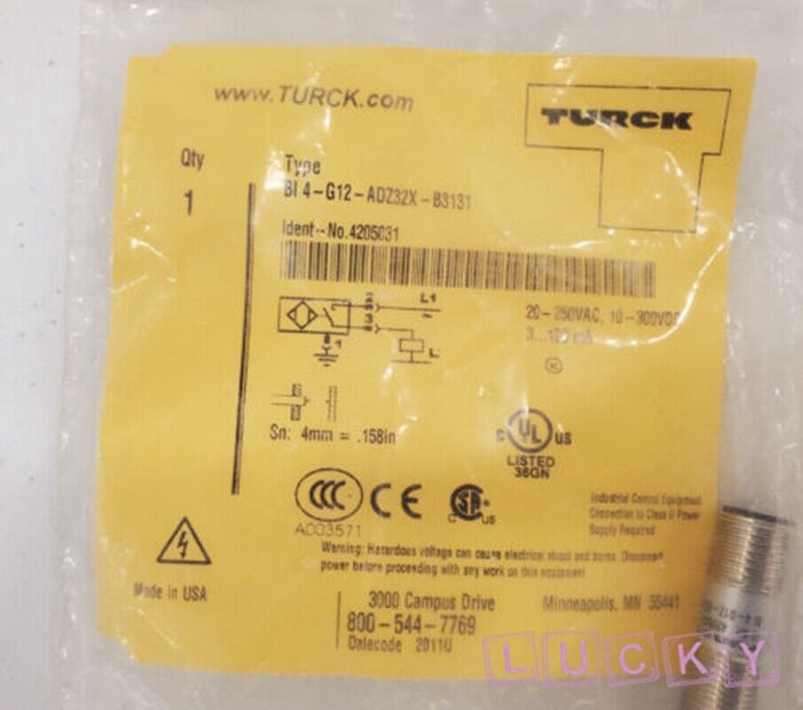 1PC Inductive Proximity Sensor BI4-G12-ADZ32X-B3131 - TURCK