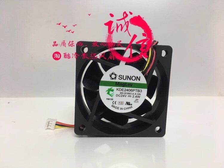 SUNON KDE2406PTB3 DC24V 2.4W 60*60*25MM 3-Wire Inverter Cooling Fan