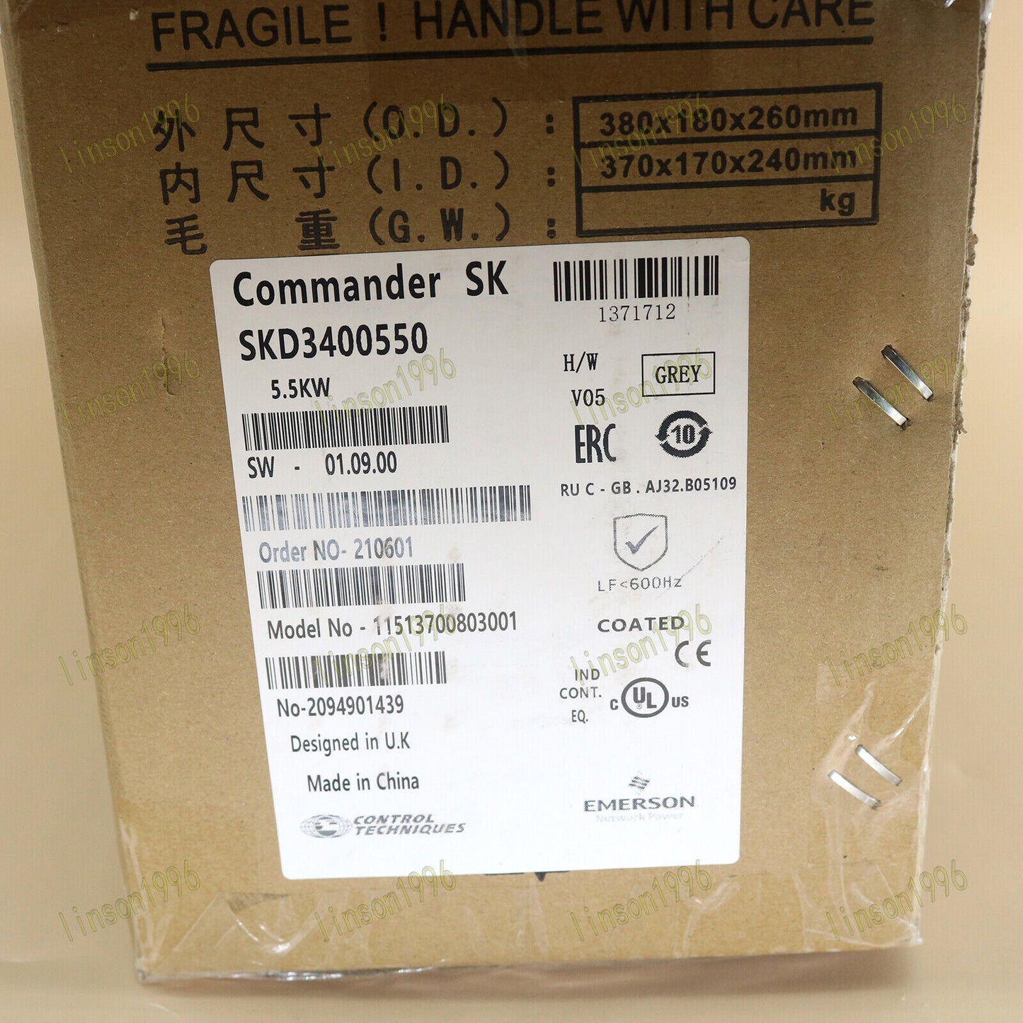 1PC Emerson Nidec Inverter SKD3400550 380V 5.5KW 3Phase Fast Ship - EMERSON NIDEC