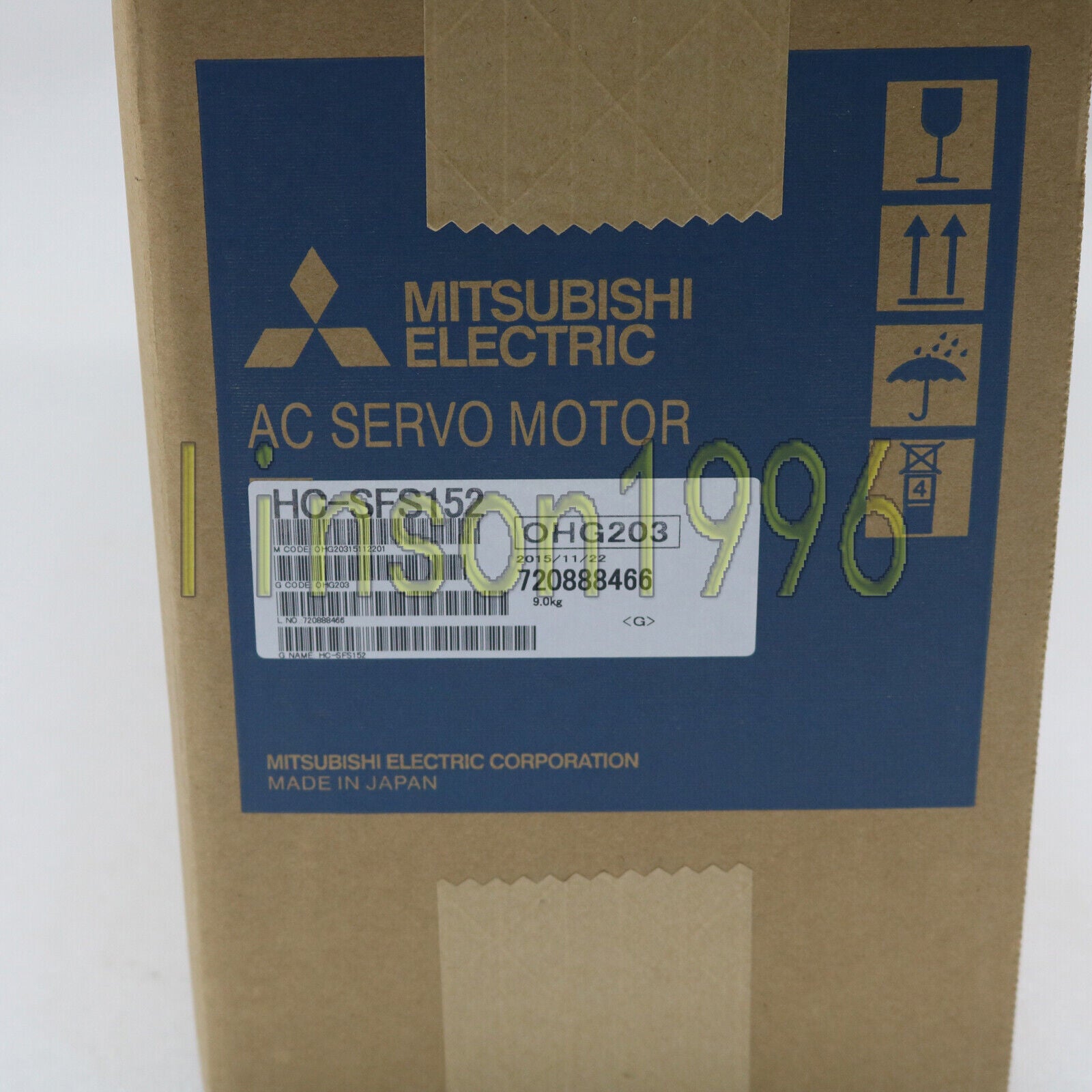 1PC Mitsubishi HC-SFS152 AC Servo Motor FAST SHIP - MITSUBISHI