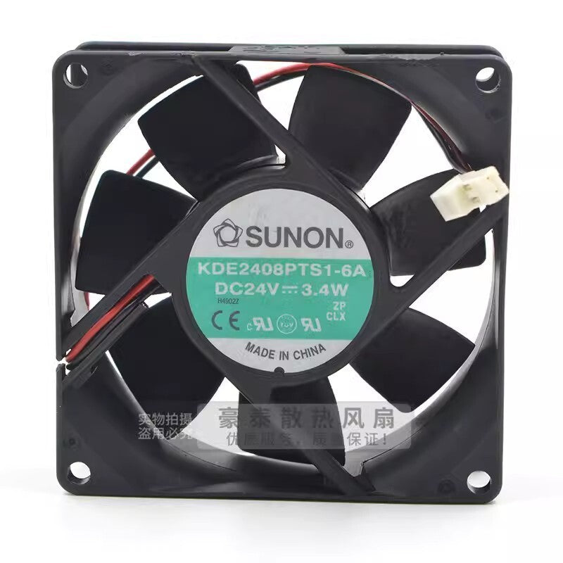 SUNON KDE2408PTS1-6A 8025 DC24V 3.4W 2-Pin Inverter Cooling Fan