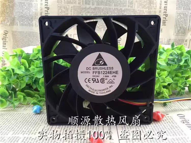Delta FFB1224EHE DC24V 1.5A 120*120*38MM 4-Wire Inverter Cooling Fan