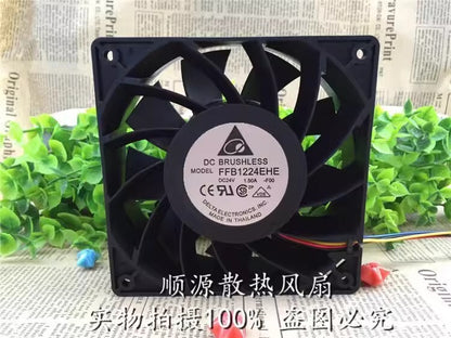 Delta FFB1224EHE DC24V 1.5A 120*120*38MM 4-Wire Inverter Cooling Fan