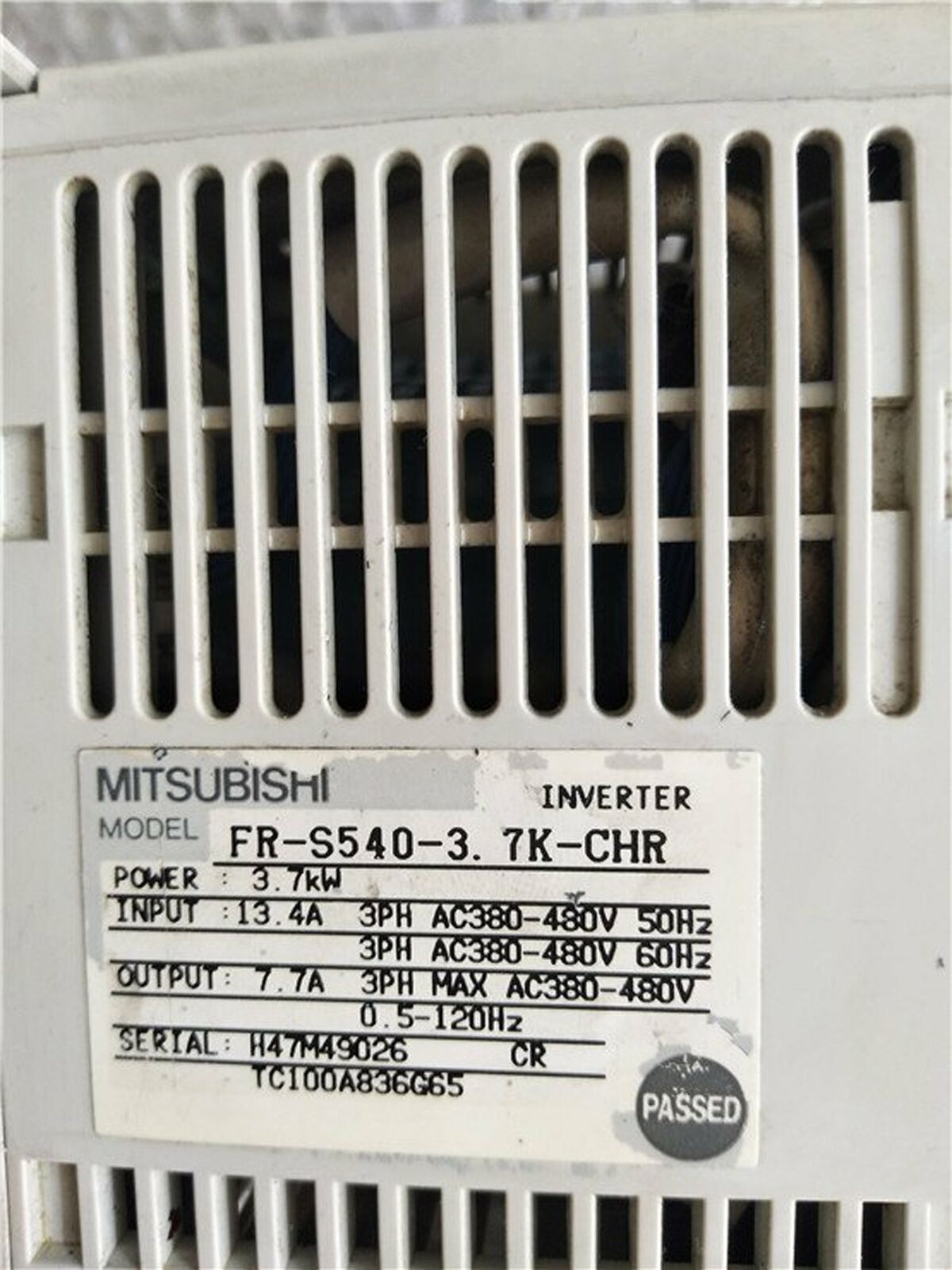 Used Mitsubishi Inverter FR-S540-3.7K-CHR 3.7KW 380V Tested Good Condition - MITSUBISHI
