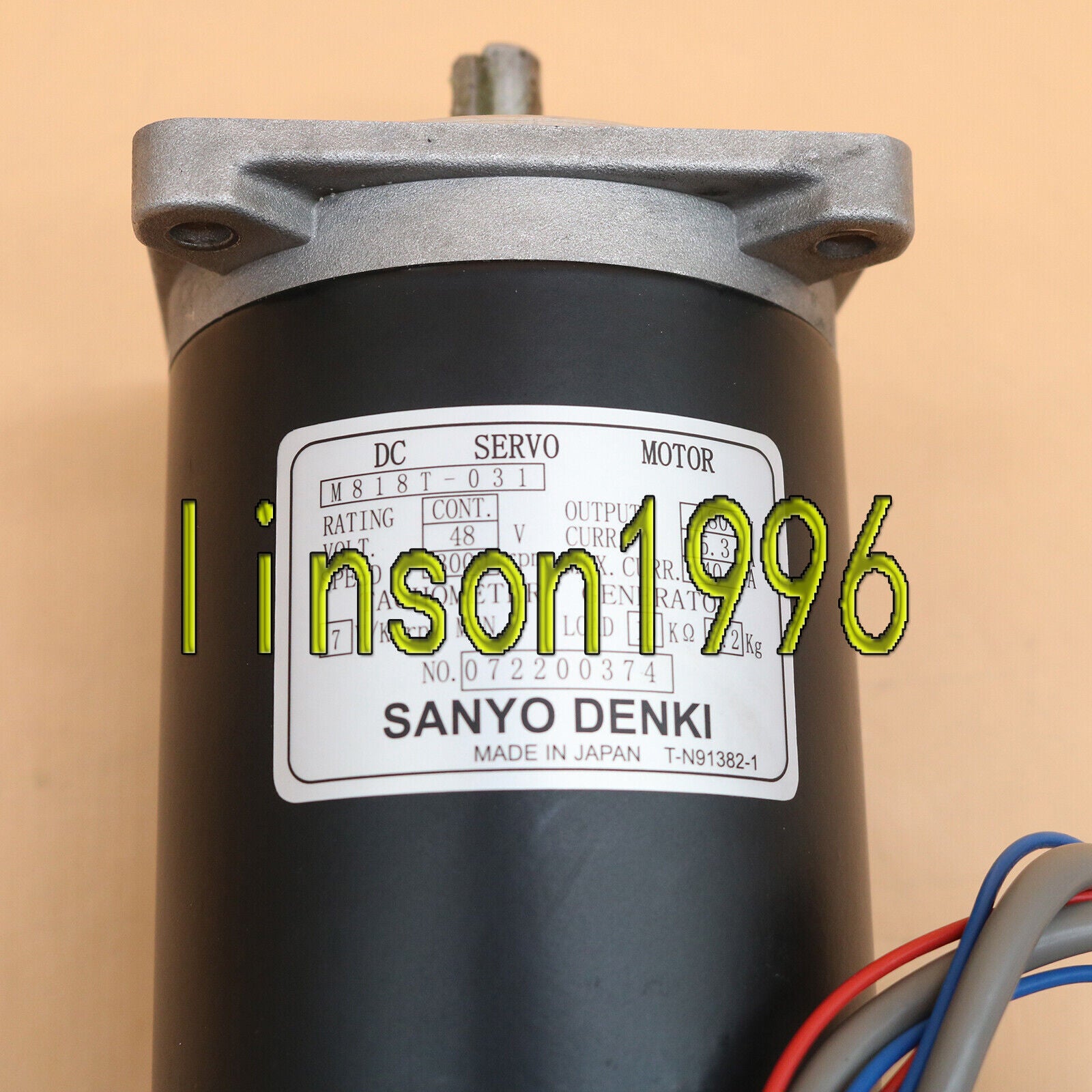 new 1pc  For SANYO M818T-031 Servo Motor One year SANYO