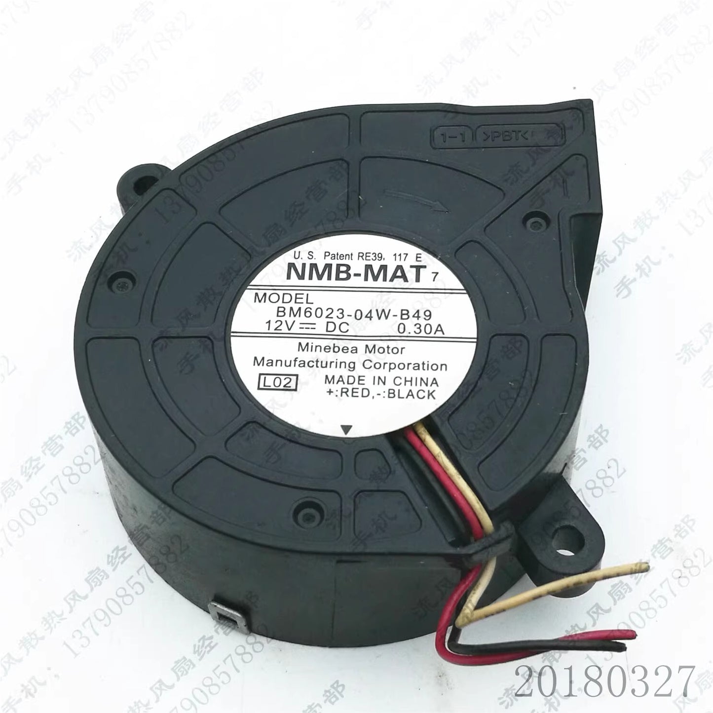 NMB BM6023-04W-B49 6025 DC12V 0.30A 6CM 3-Wire Silent Turbo Cooling Fan