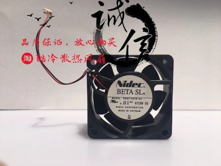 Nidec D06T-35TH 03 6025 DC35V 0.06A 6CM 2-Wire Cooling Fan