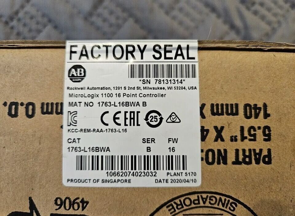 Allen Bradley 1763-L16BWA MicroLogix 1100 Small Logic Controller 120/240V AC – Small Logic Controller with 1100 Logic Functions - ALLEN BRADLEY