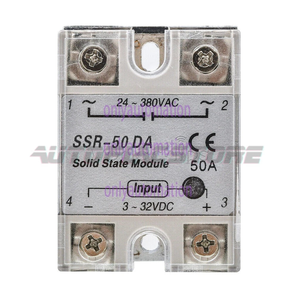 25A/40A/60A SSR-25DA/40DA/60DA Fotek Solid State Relay Module Alloy Heat Sink N!