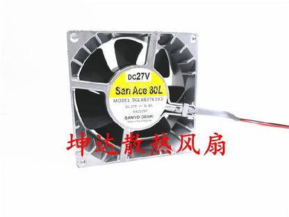 1pcs SANYO 9GL0827K103 8038 8CM 27V 0.8A 2-wire inverter fan