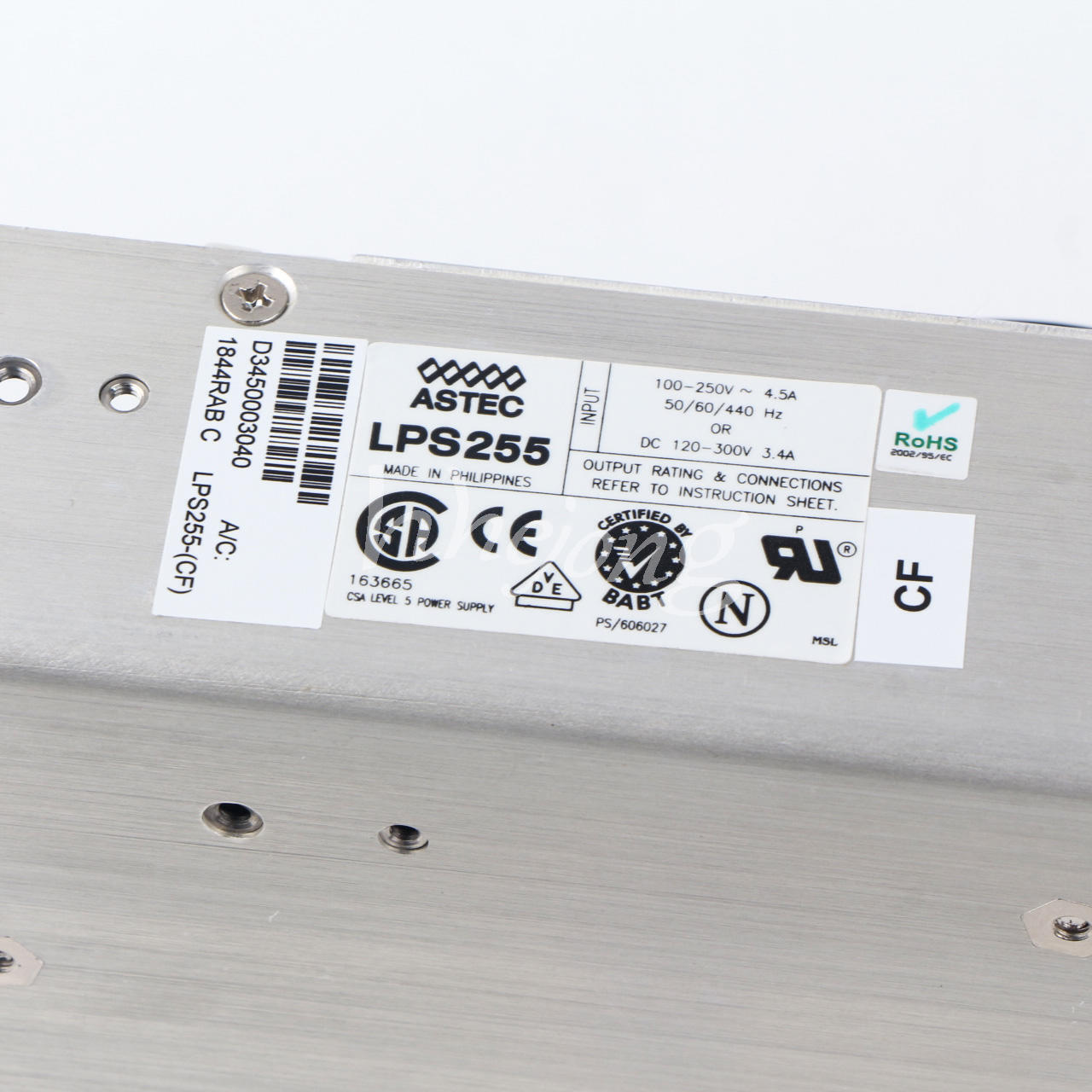 ASTEC LPS255 Power Supply - 255W 180V 50Hz 80+ Gold certified - ASTEC