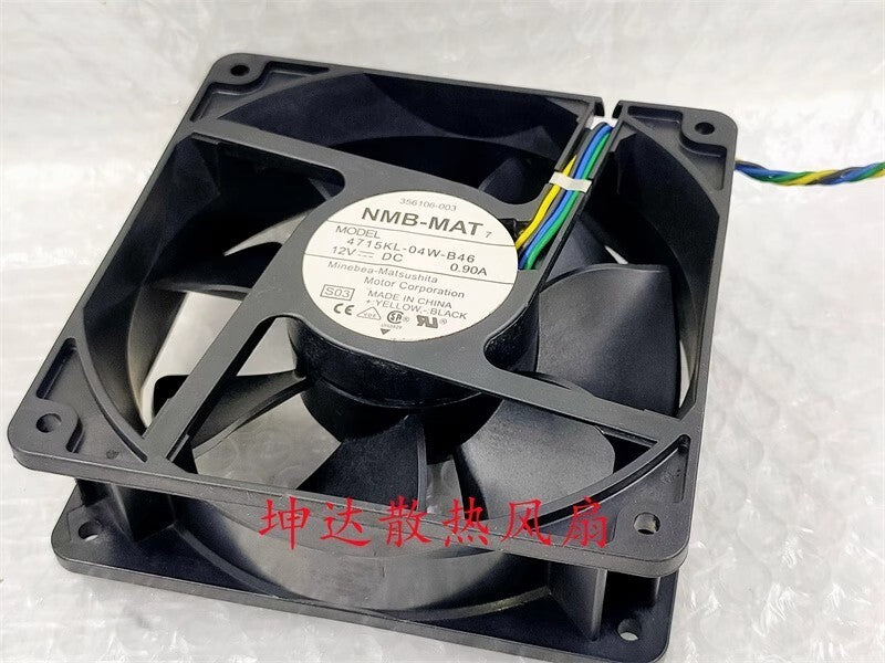 NMB 4715KL-04W-B46 12038 DC12V 0.90A 12CM 4-Wire PWM High Airflow Cooling Fan