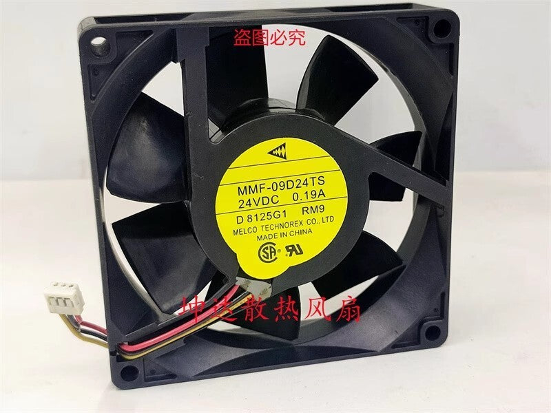 Mitsubishi MMF-09D24TS -RM9 9025 DC24V 0.19A 9CM 3-Wire Inverter Fan