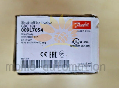 1PC- Danfoss 009L7054 Shut-off ball valve, GBC 18s,Solder, ODF,3/4 in-