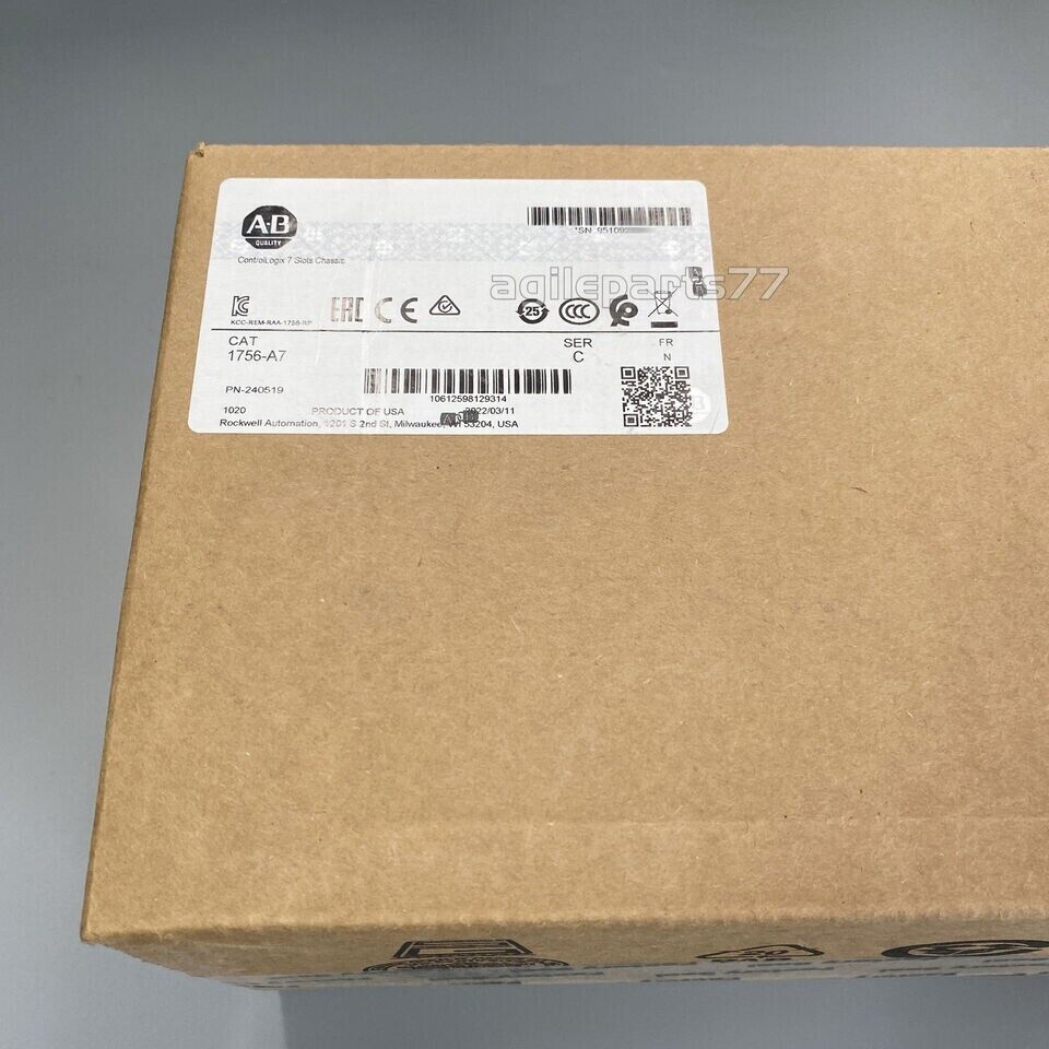 Allen-Bradley SER C ControlLogix 7 Slots Chassis Model 1756-A7 New Factory Sealed - ALLEN-BRADLEY