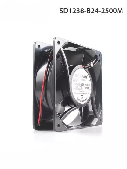 SOKFAN SD1238-B24-2500M 12038 DC24V 0.15A 2-wire Aluminum Frame Cooling Fan
