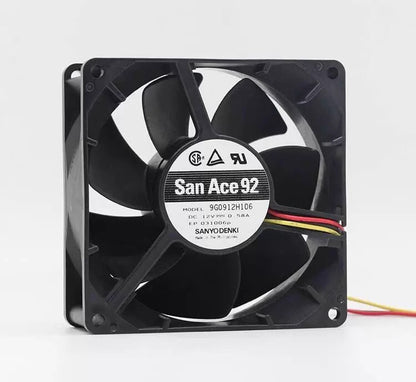 Sanyo 9G0912H106 9038 DC12V 0.58A 9CM 3-Wire Chassis Cooling Fan